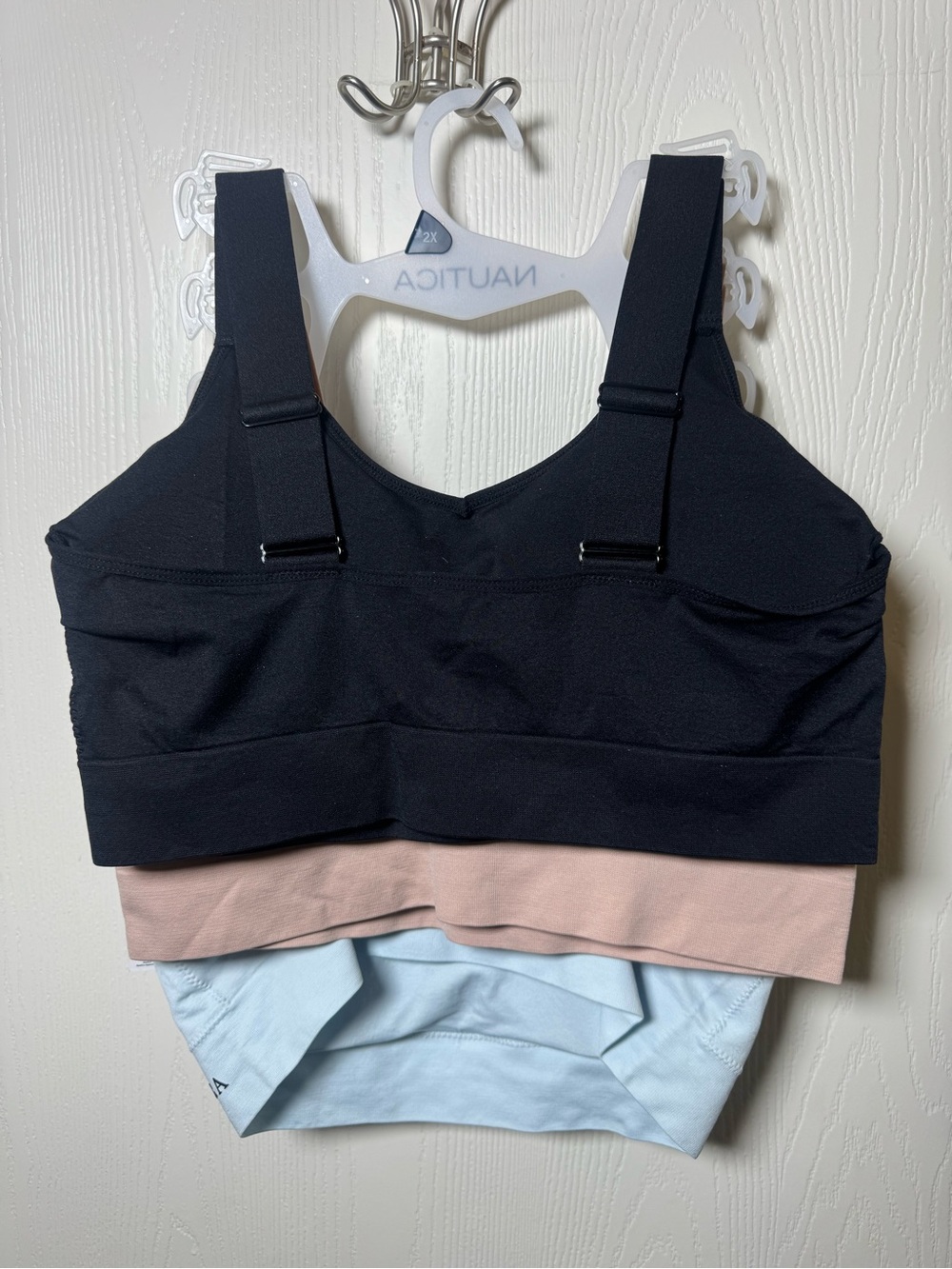 Nautica Bralette Set in Light Blue, Blush & Black - Picture 4 of 7